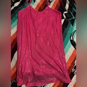 SHEIN Fuchsia Sequin Dress